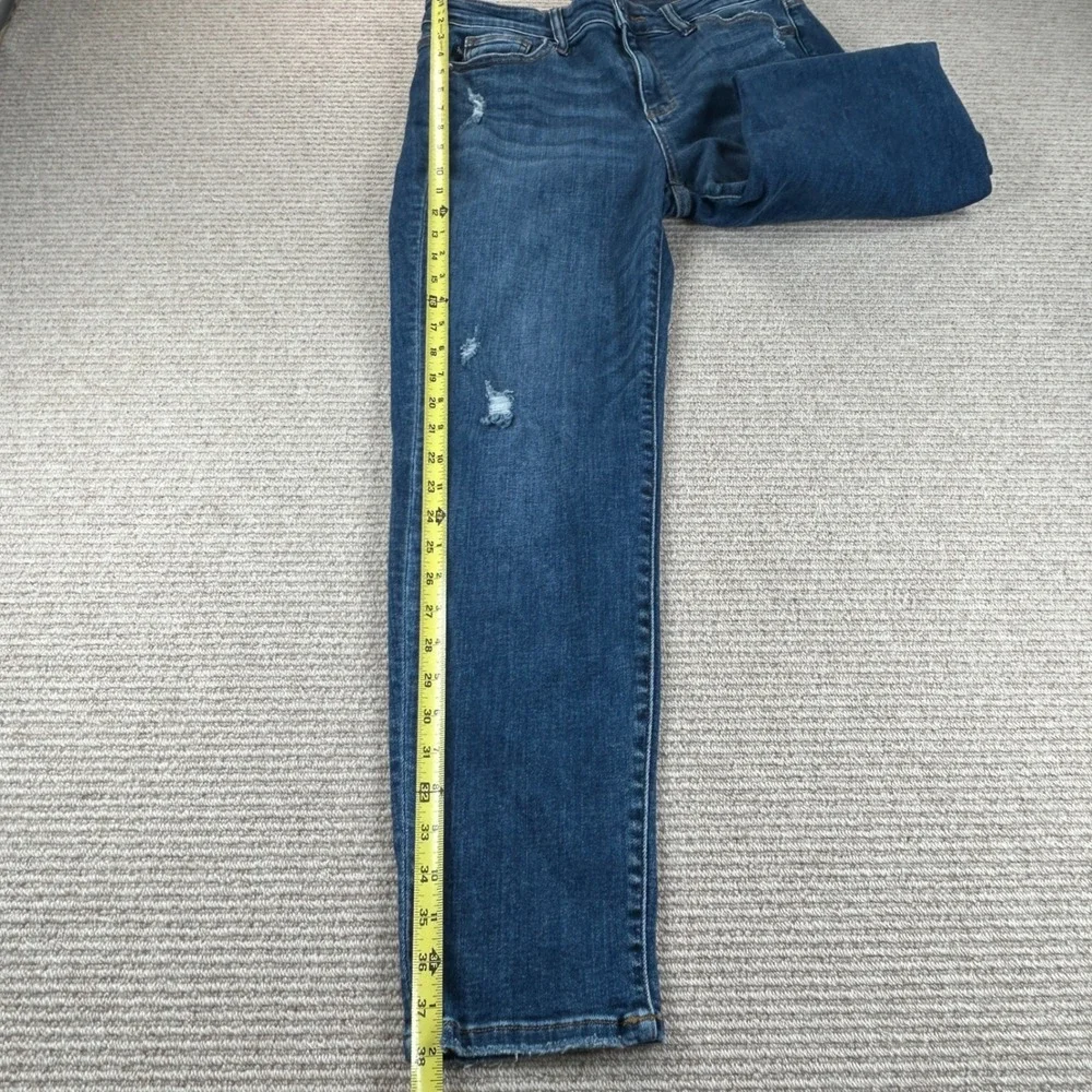Judy Blue Boyfriend Slim Fit Jeans Womens 11/30-32 Distressed Boho Grunge Street